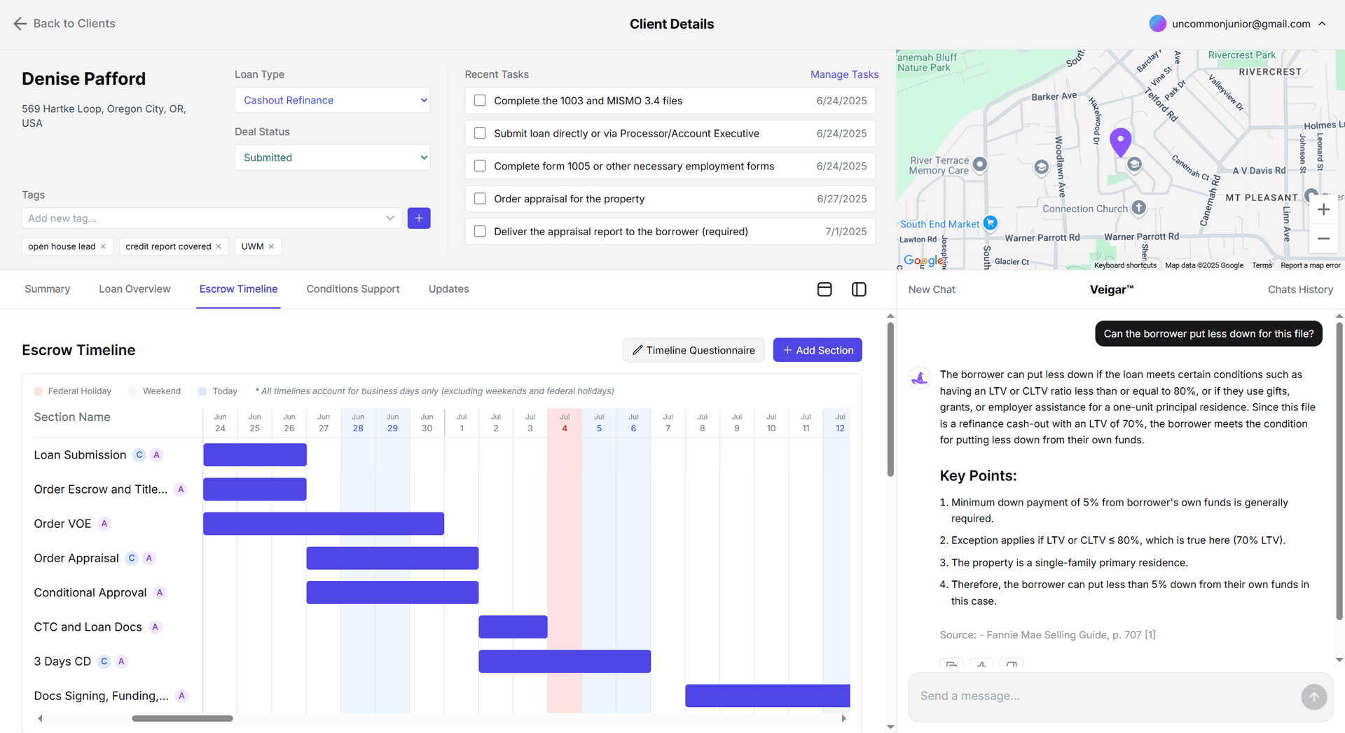 Client Details Interface