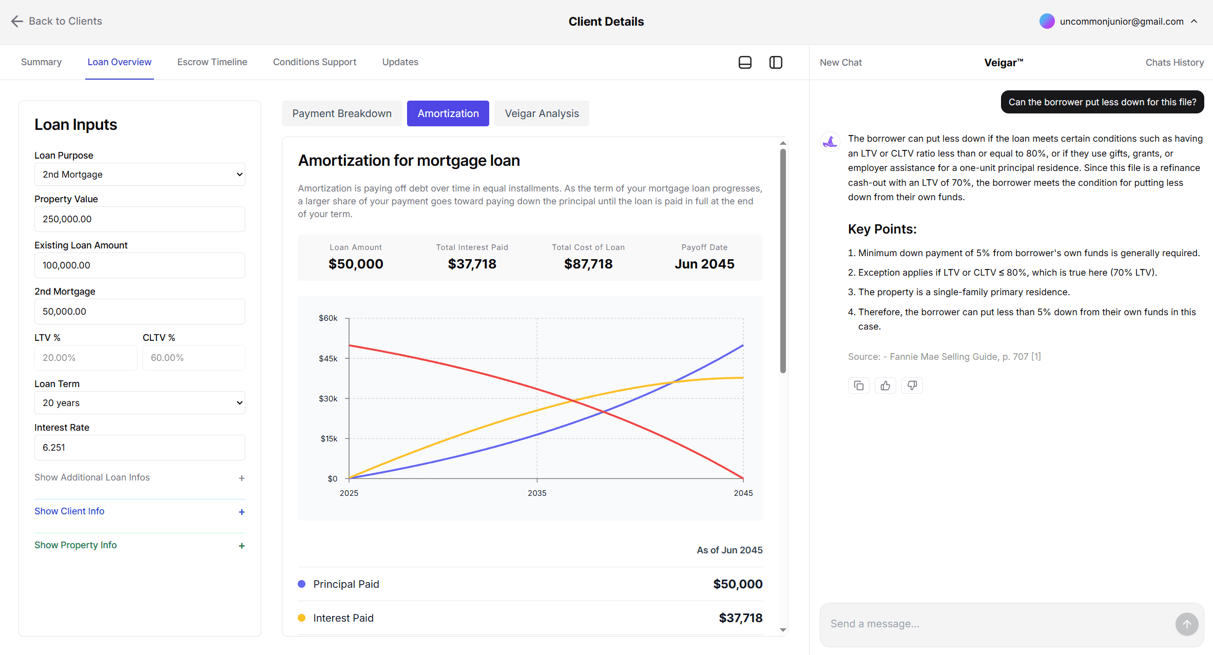 Loan Analysis Interface