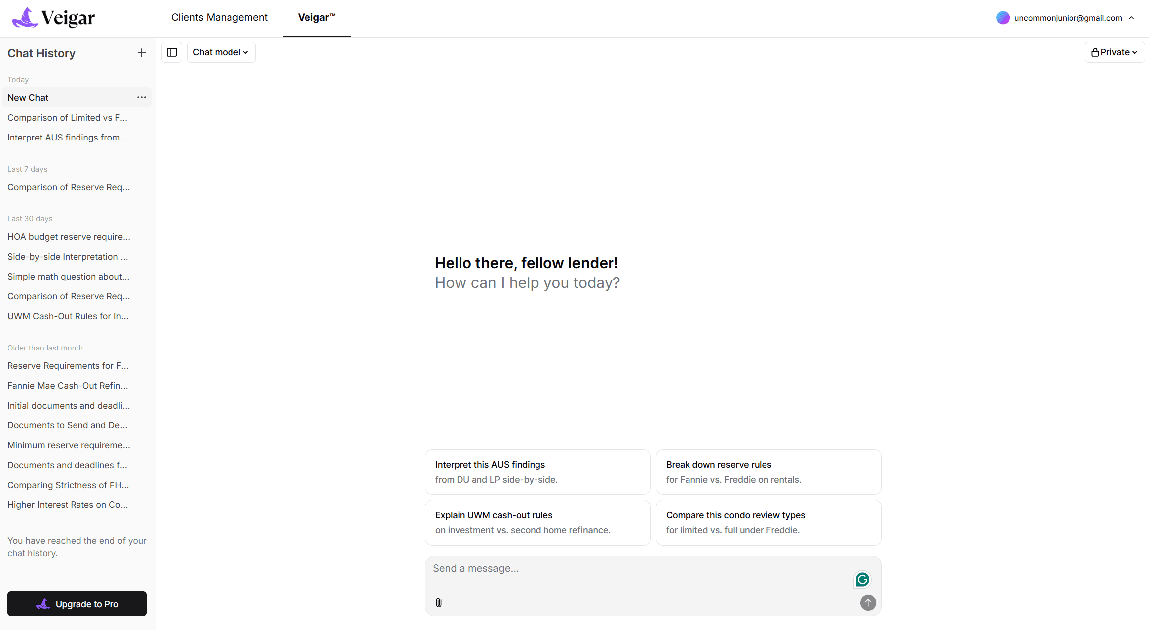 Veigar Chat Interface